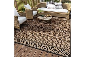 7 x 12 Area Rug Outdoor Patio and Indoor for Patio Deck Balcony Picnic Beach
