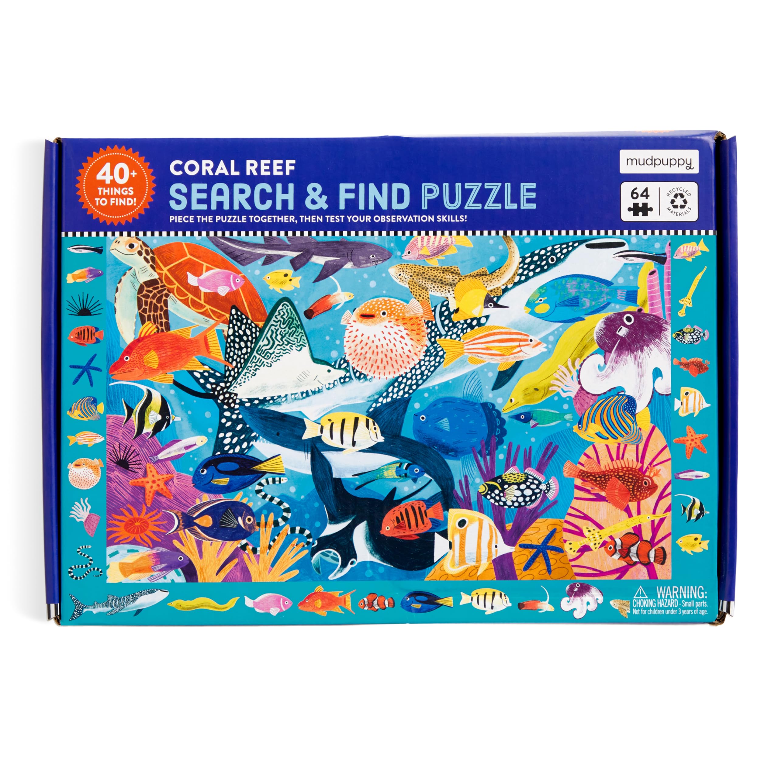 Amazon.com: Mudpuppy Coral Reef — 64 Piece Search & Find Puzzle