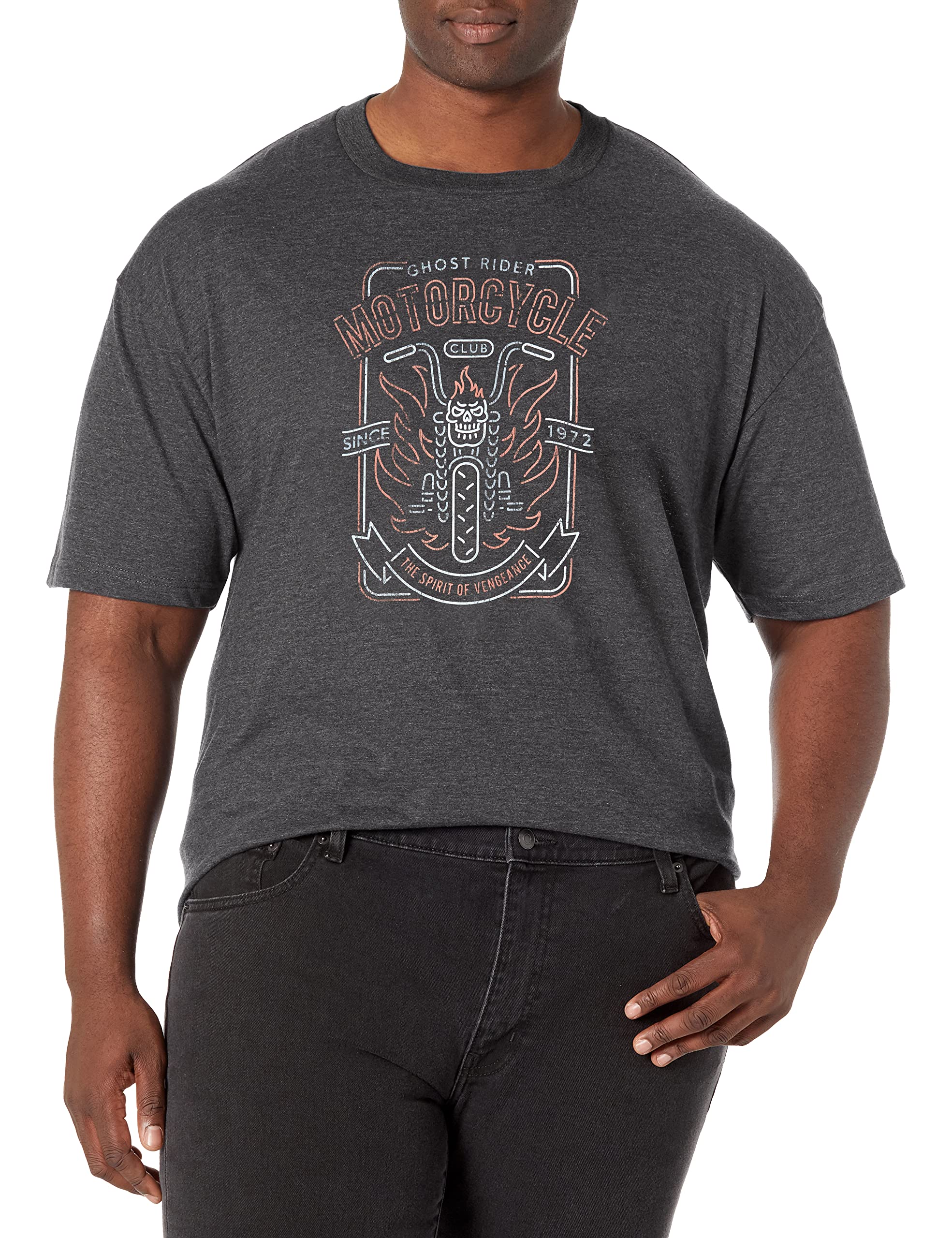 MarvelBig & Tall Classic Ghost Rider Motorcycle Club Men's Tops Short Sleeve Tee Shirt