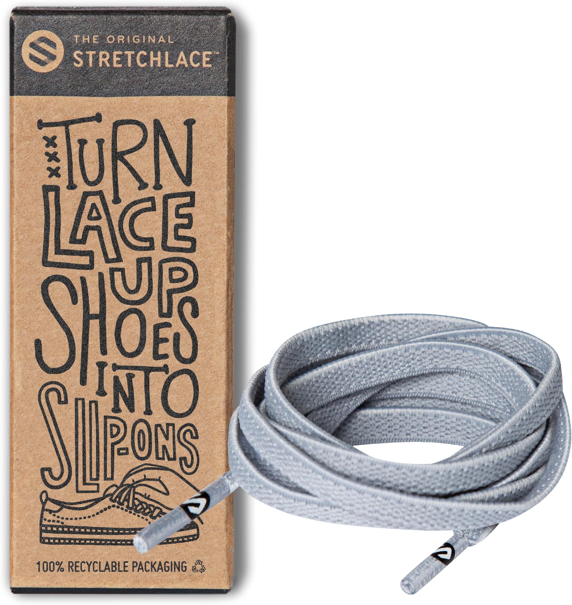THE ORIGINAL STRETCHLACE Flat Elastic Stretch Shoelaces for Sneakers