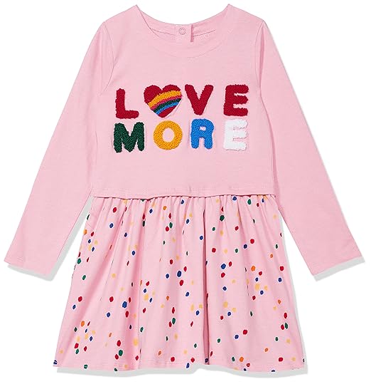 Girls Full sleeves Casual dress -Pink