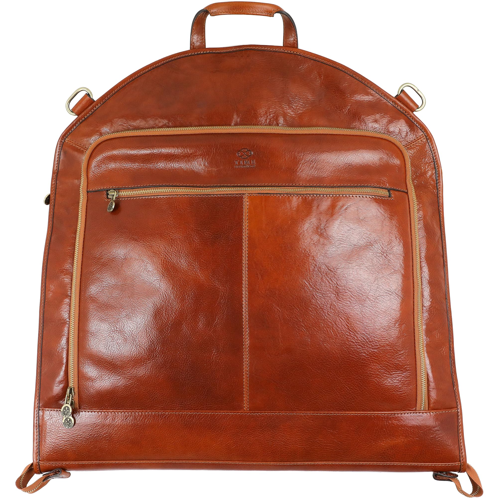 Leather Garment Bag Suit Carrier Slim Carry-on Garment Dress Protection Bag