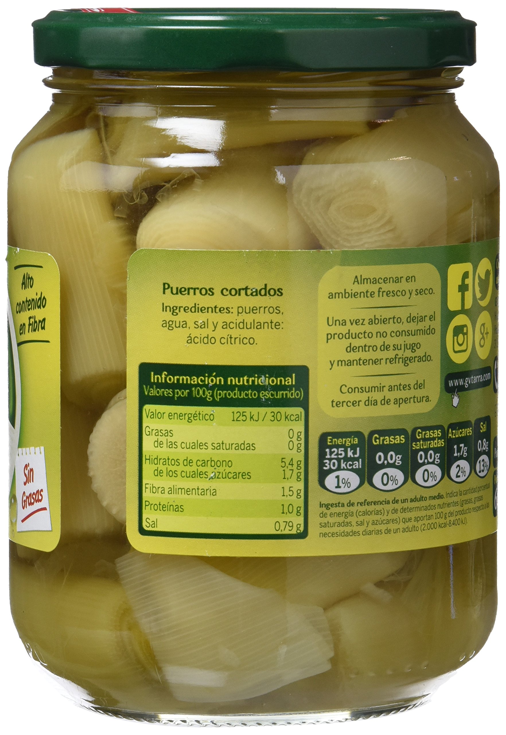 Gvtarra Puerro en Trozos - Paquete de 6 x 400 gr - Total: 2400 gr
