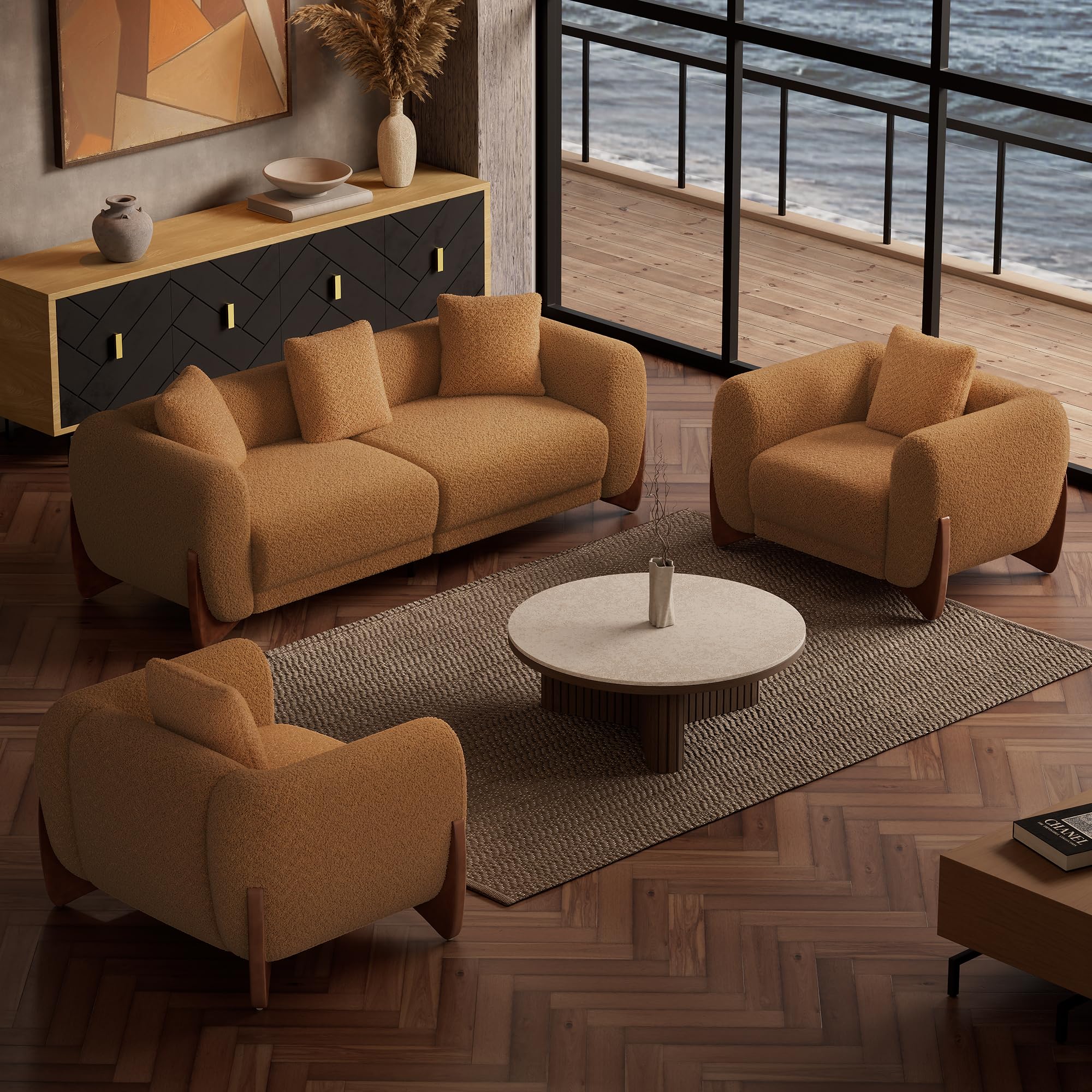 Morden Fort Boucle Sofa Set