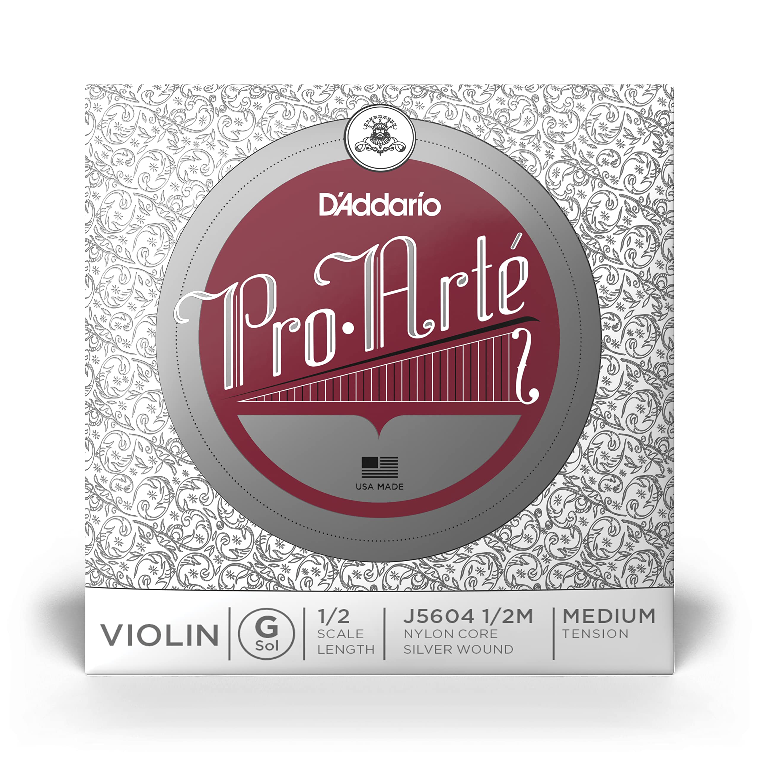 Corda singola SOL D'Addario Pro-Arte per violino, scala 1/2, tensione media