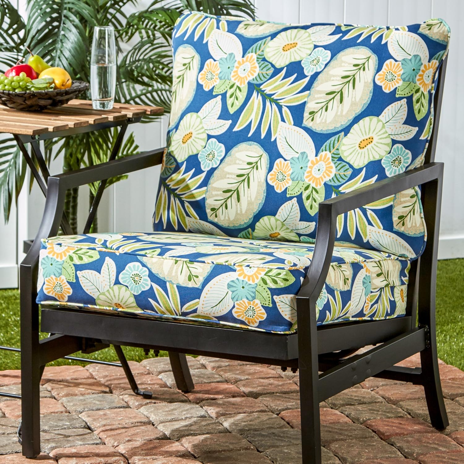 Outdoor Chair Deep Cushion 2 Piece Set