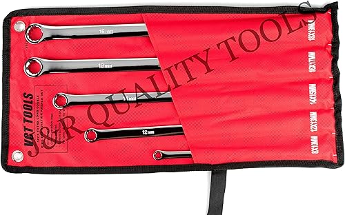 Miniatura 2 de VCT Juego de llaves de acero de vanadio métricas métricas de extremo doble extra largo de 5 piezas