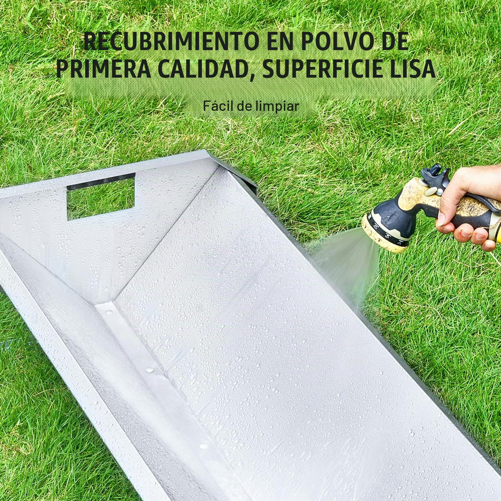 VEVOR Comedero para Ganado de 100 L, Comedero de Heno de 1140 mm, Acero Resistente y Galvanizado para Ovejas y Cabras