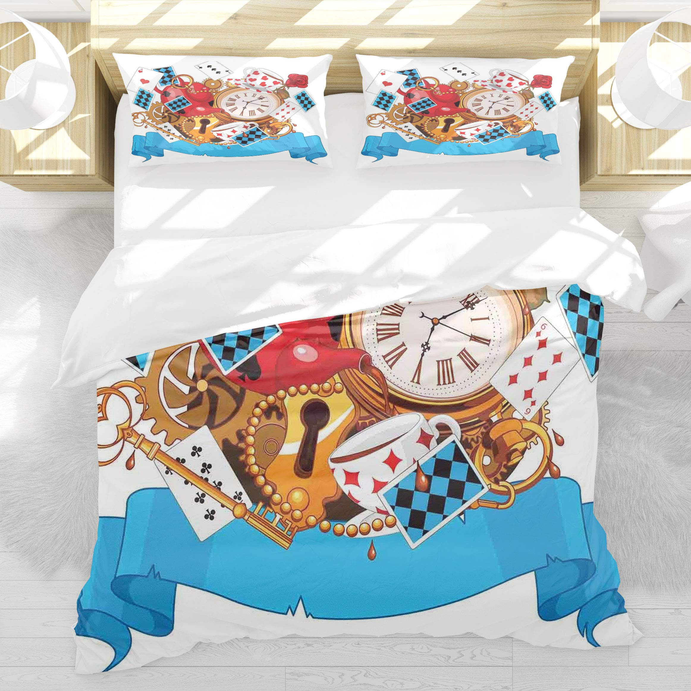 Housse de couette Alice au Pays des Merveilles 220x240 de lit 2 personnes