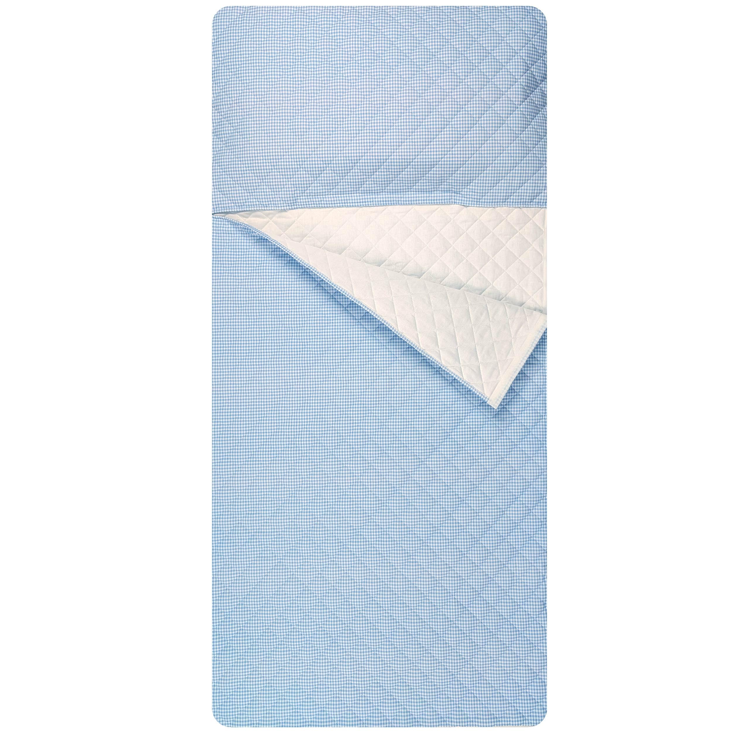 Panini Tessuti Saco de Dormir para niños y niñas de 2 a 6 años - Tejido Acolchado 100% algodón, para Dormir en la guardería y en casa - Made in Italy (Saco de Dormir Cuadrados Azules