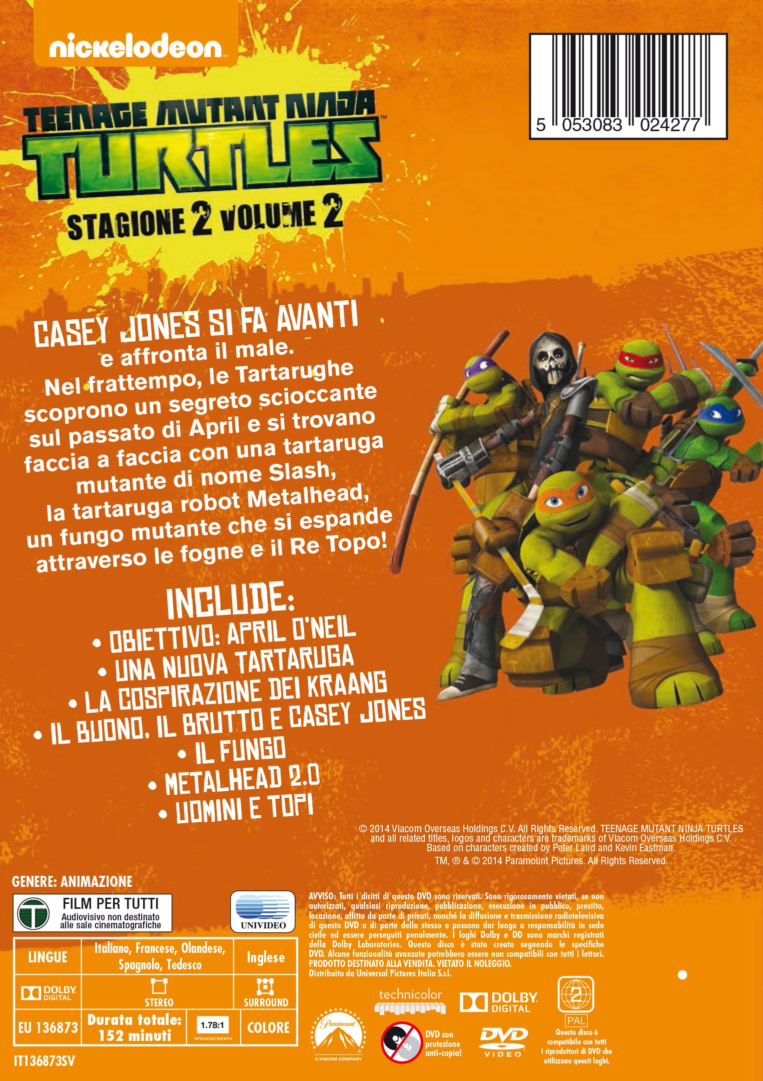 Teenage Mutant Ninja Turtles: Vecchi Amici, Nuovi Nemici - Stagione 2, Volume 2 (DVD)