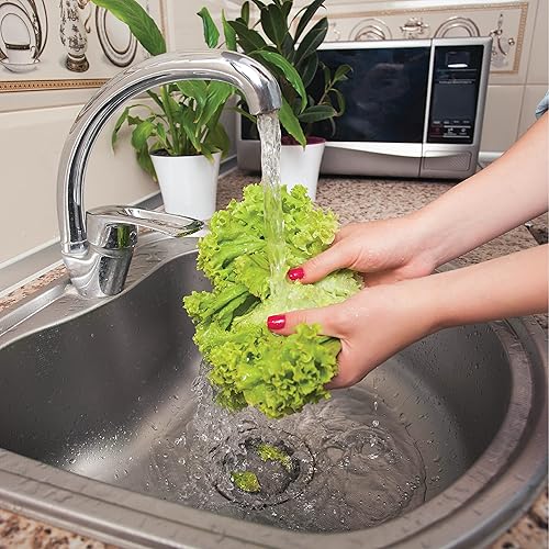 Miniatura 3 de Cesta coladora para fregadero de cocina, colador de drenaje de fregadero de acero inoxidable libre de óxido, paquete de 3 coladores de drenaje de