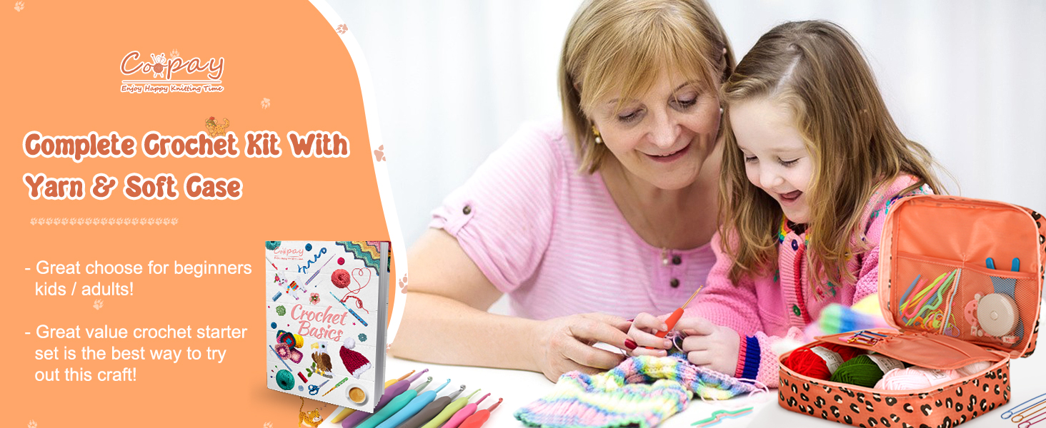 Amazon.com: Coopay Crochet Kit Beginners Crochet Hook Set with