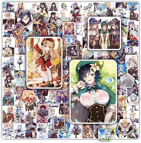 Paquete de 150 calcomanías de anime para niños, adolescentes, lindas calcomanías de juegos de anime de dibujos animados para botellas de agua,