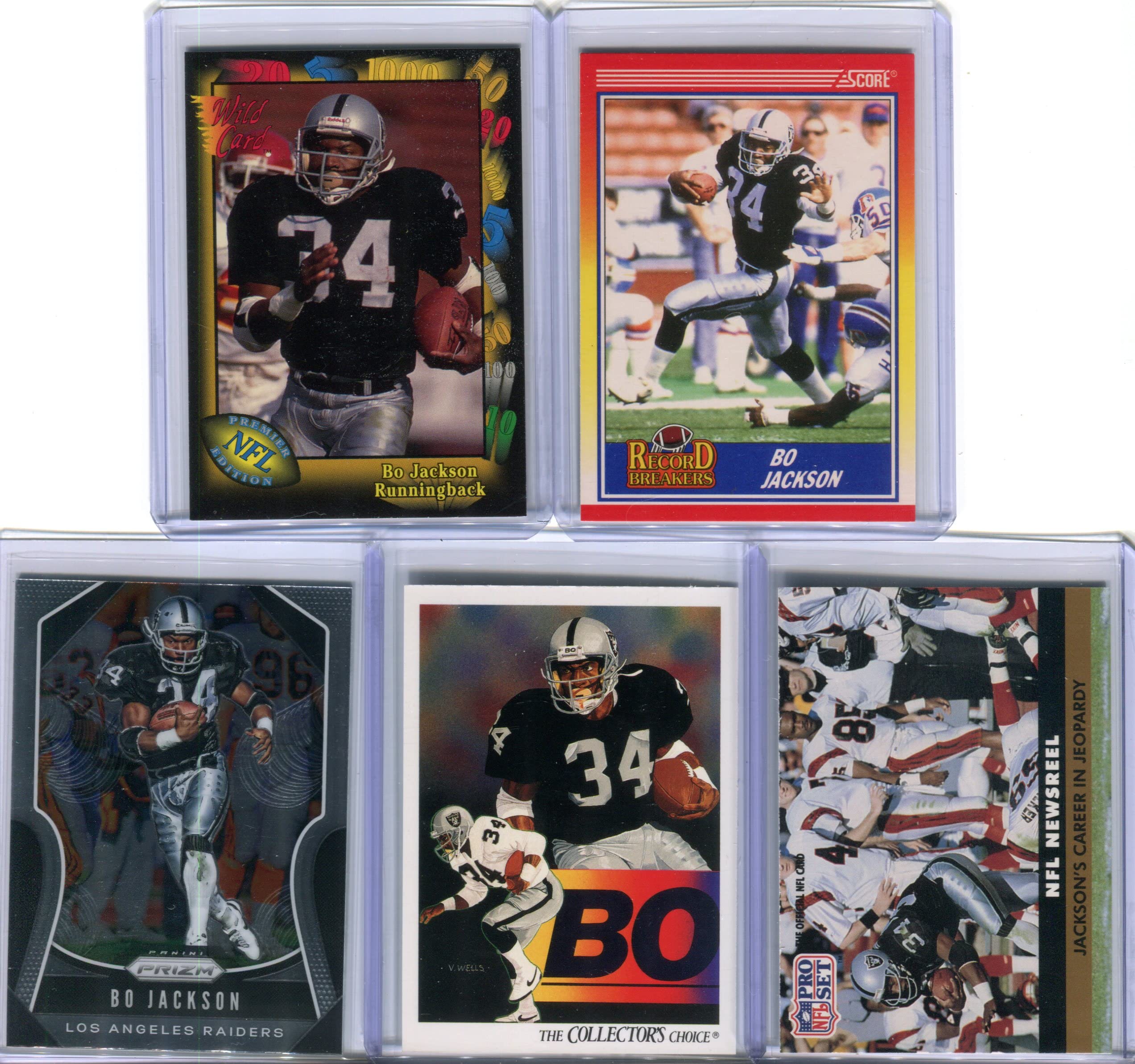 Amazon.com: Bo Jackson Los Angeles Raiders Assorted Football Cards