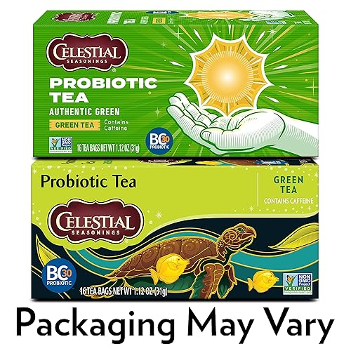 Miniatura 7 de Celestial Seasonings Té verde, té probiótico, contiene cafeína, 16 bolsas de té, paquete de 6 (el embalaje puede variar)