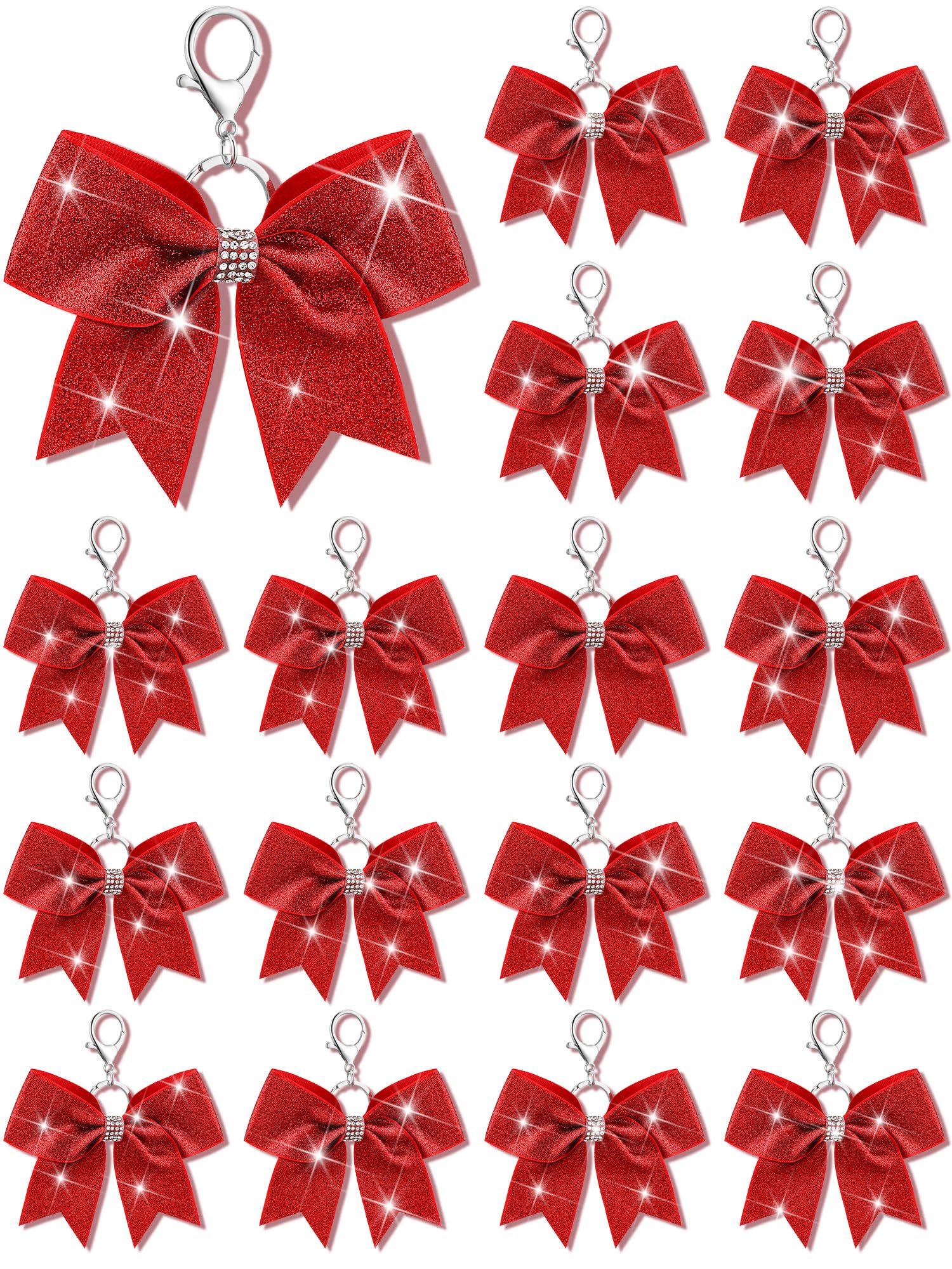Tondiamo Cheer Bow Keychain Bulk Rhinestone