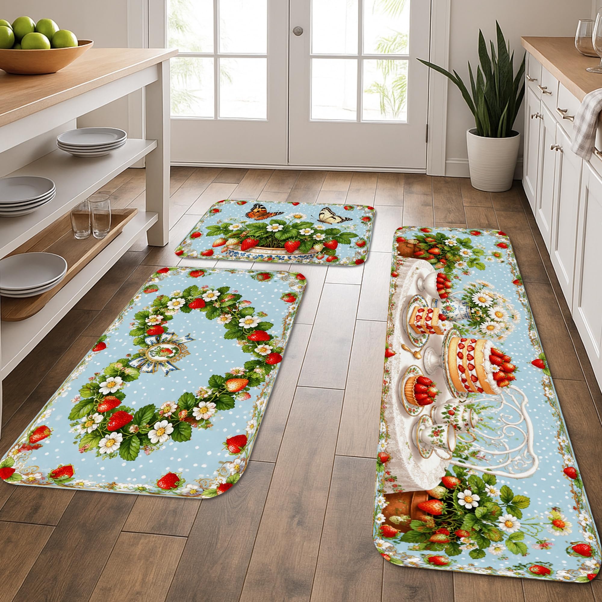 Tapis de cuisine confortables et doux pour soulager les pieds devant l'évier