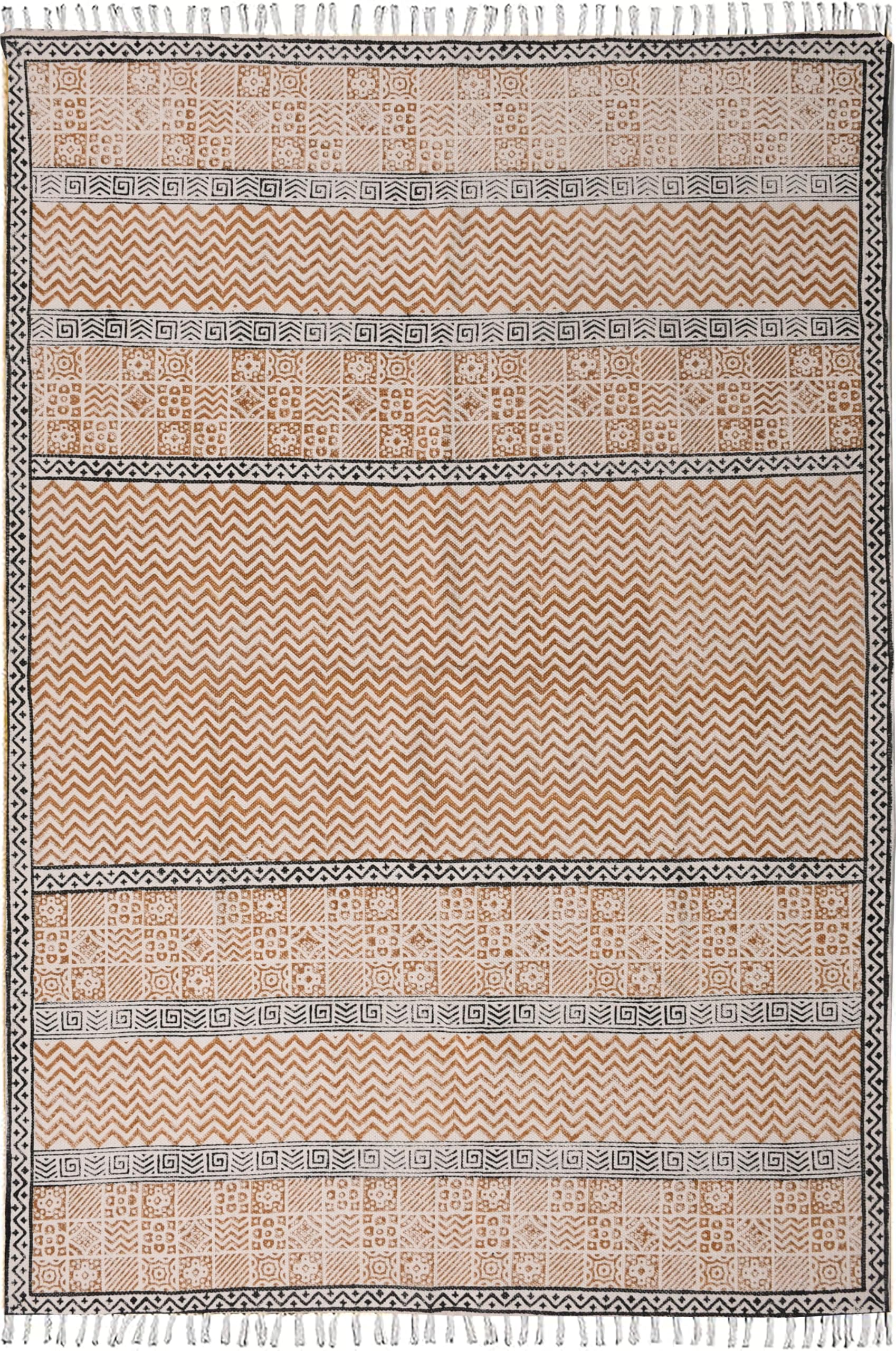 ARTS OF JAIPUR 4x4 Ft Brown Brown Handmade Square Rug Washable Non Shedding Indoor/Outdoor Rug Bohemian Décor Moroccan Square Door Mats
