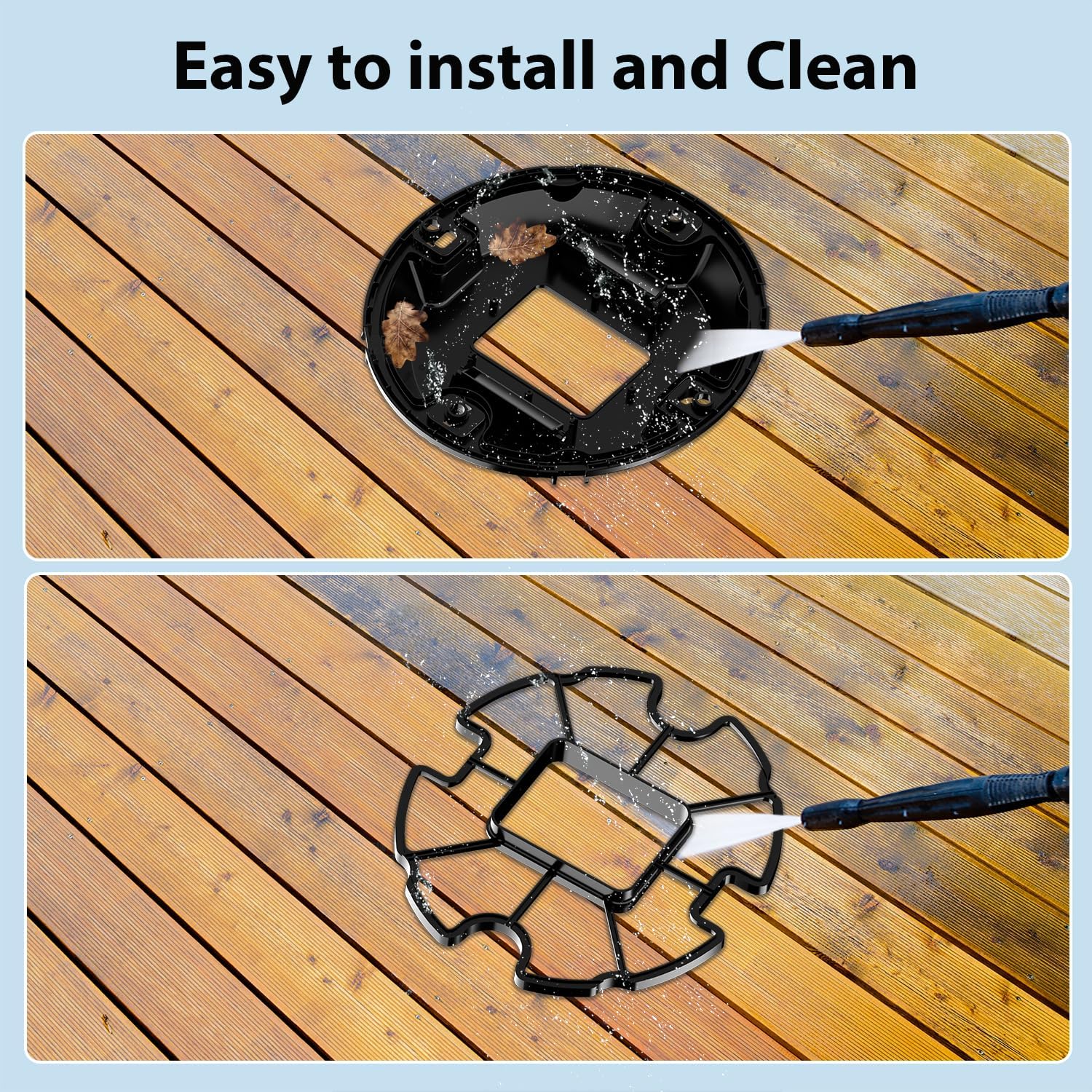 Cordless Robotic Pool Cleaner, 110 Min Runtime Pool Vacuum, Self-paking, Lightweight, Ideal for Above Ground Pools up to 914 sq.ft