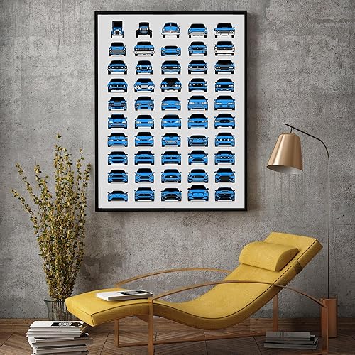 Miniatura 21 de Handmade Poster compatible with Ford Evolution Print Wall Art Décor of the Best of Ford Generations - American, 8x10" Satin Print (Unframed) - Gift