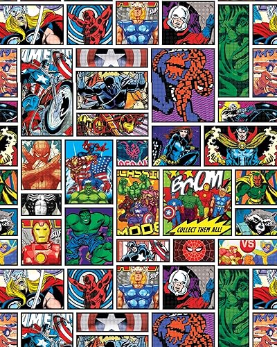 Miniatura 3 de Marvel Comics - Pantalones de pijama vintage para hombre, diseño de cómics de Avengers