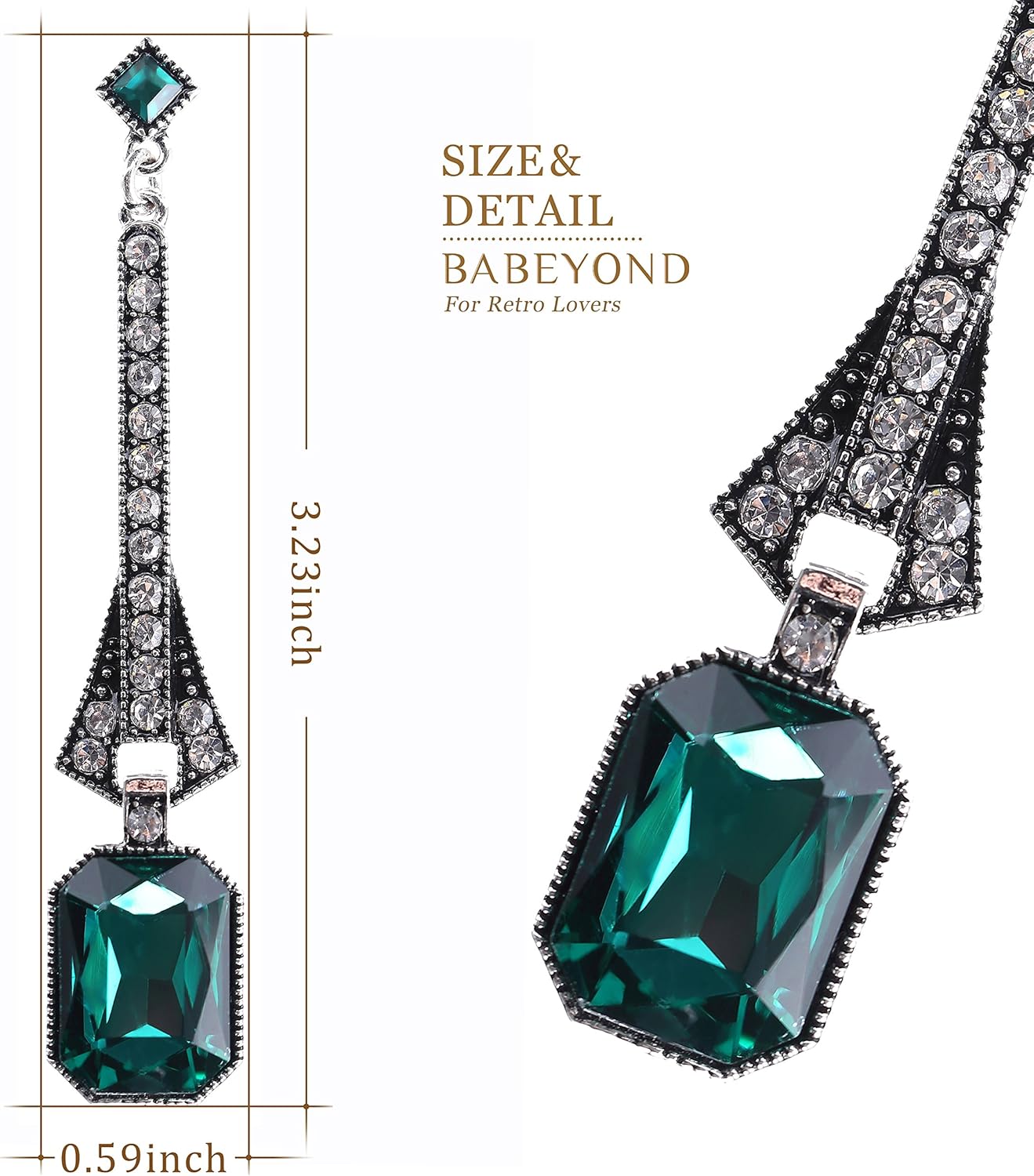 BABEYOND 1920s Flapper Accessories Gatsby Costume Accessories Set 20s Flapper Headband Pearl Necklace Gloves Plastic Holder : Clothing, Shoes & Jewelry