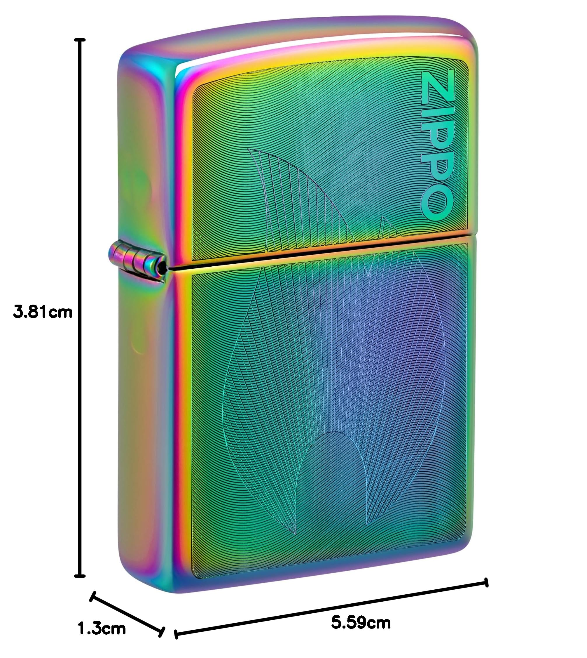 Zippo Sturmfeuerzeug - Dimensional Flame, Multi Color, Auto Engrave - Nachfüllbar - Wiederverwendbar - Windfestes Design - Geschenkbox - Made in USA