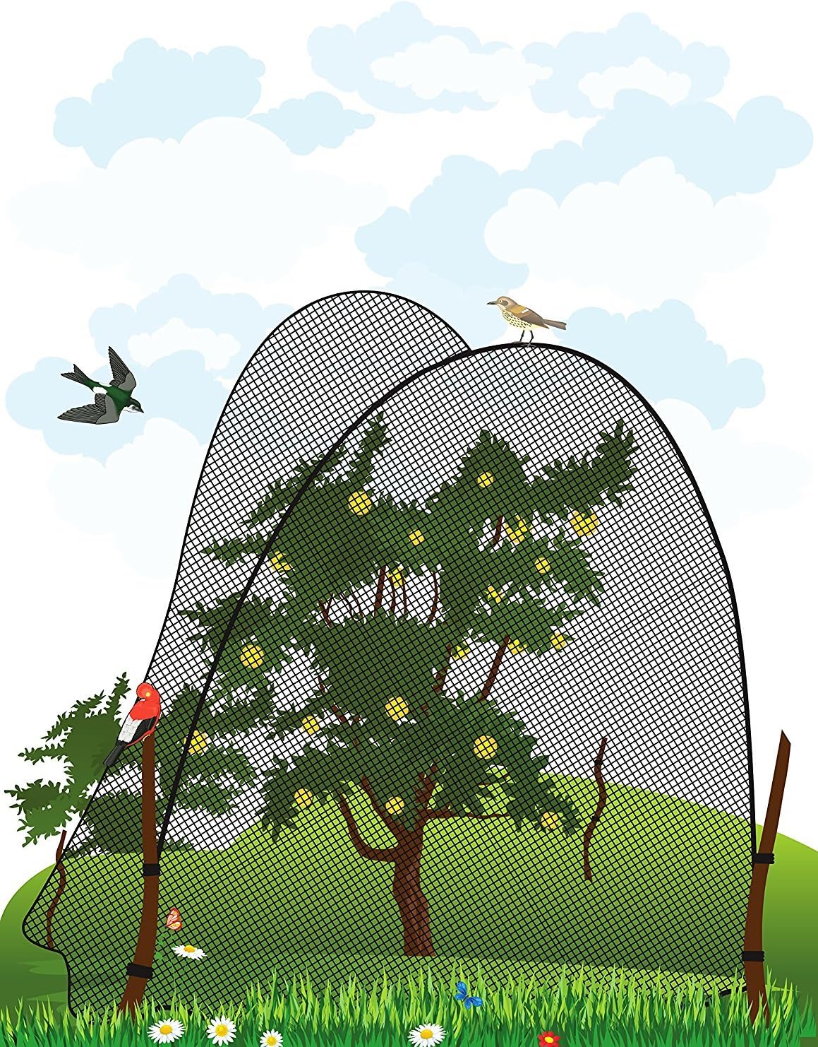 SCHOME skycabin Garden Plant Netting - Size 94CMx5M - Protect Seedlings/Vegetables/Soft Fruits/Plants Protect Against Birds Garden Netting