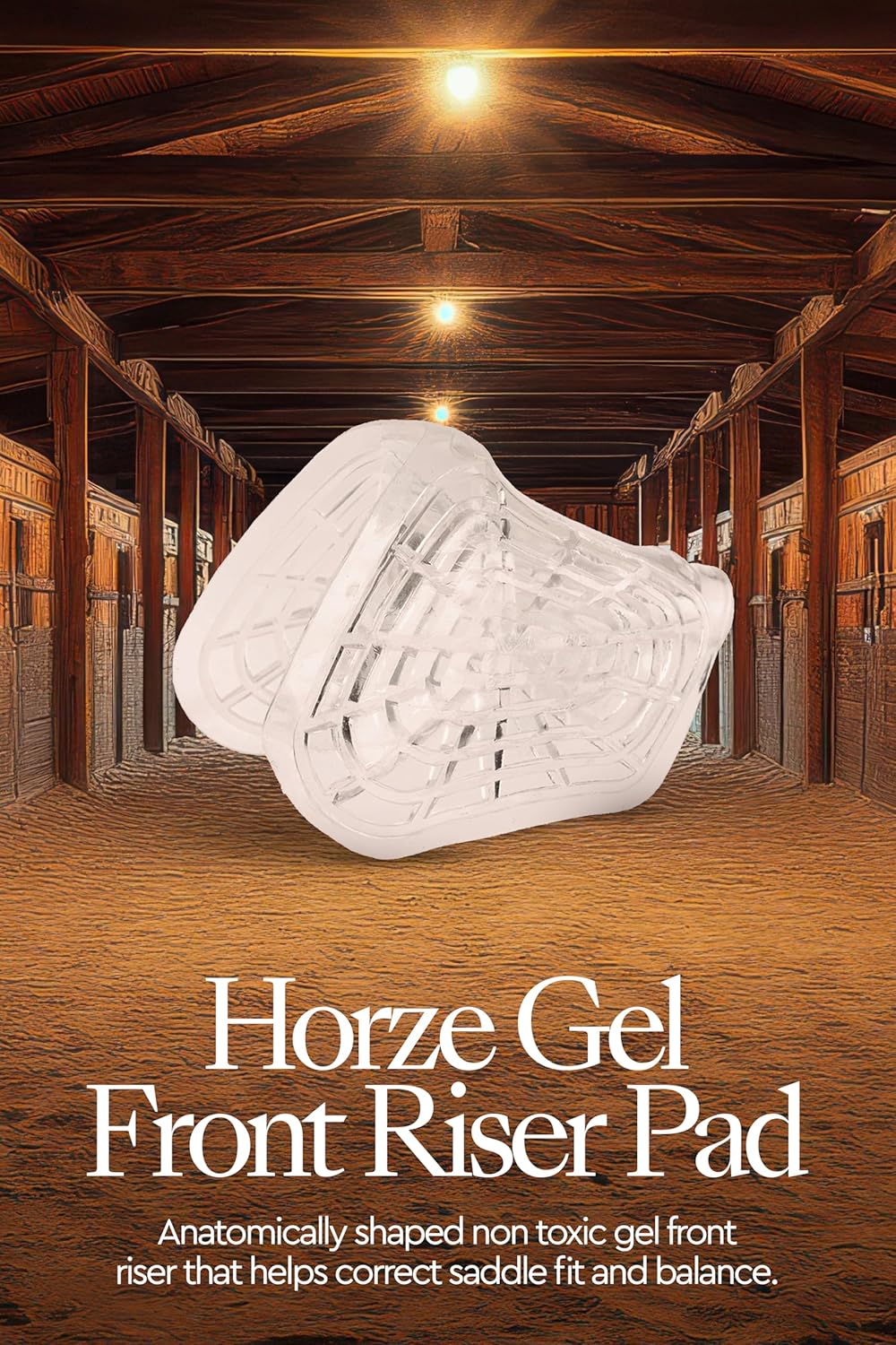 HORZE Gel 1" Front Riser English Saddle Pad | Lightweight, Non-Toxic, Anti-Slip