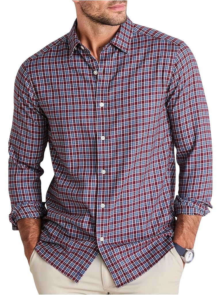Red Vineyard Vines Kendrick Check Tech Twill Shirt
