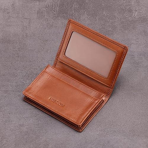 Miniatura 7 de Funda de piel para tarjetas de visita para hombres y mujeres, piel de becerro italiana