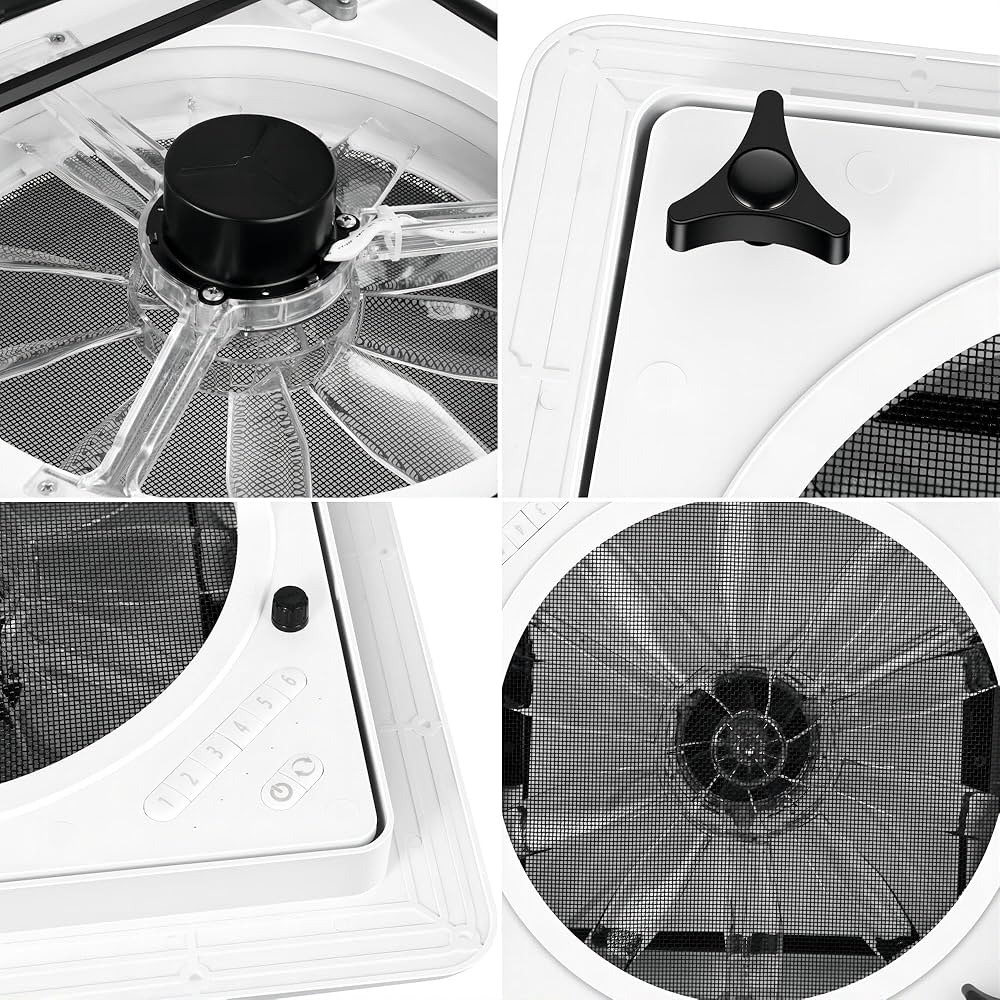 Amazon.com: Starvent RV Roof Vent Fan 6-Speed-Reversible