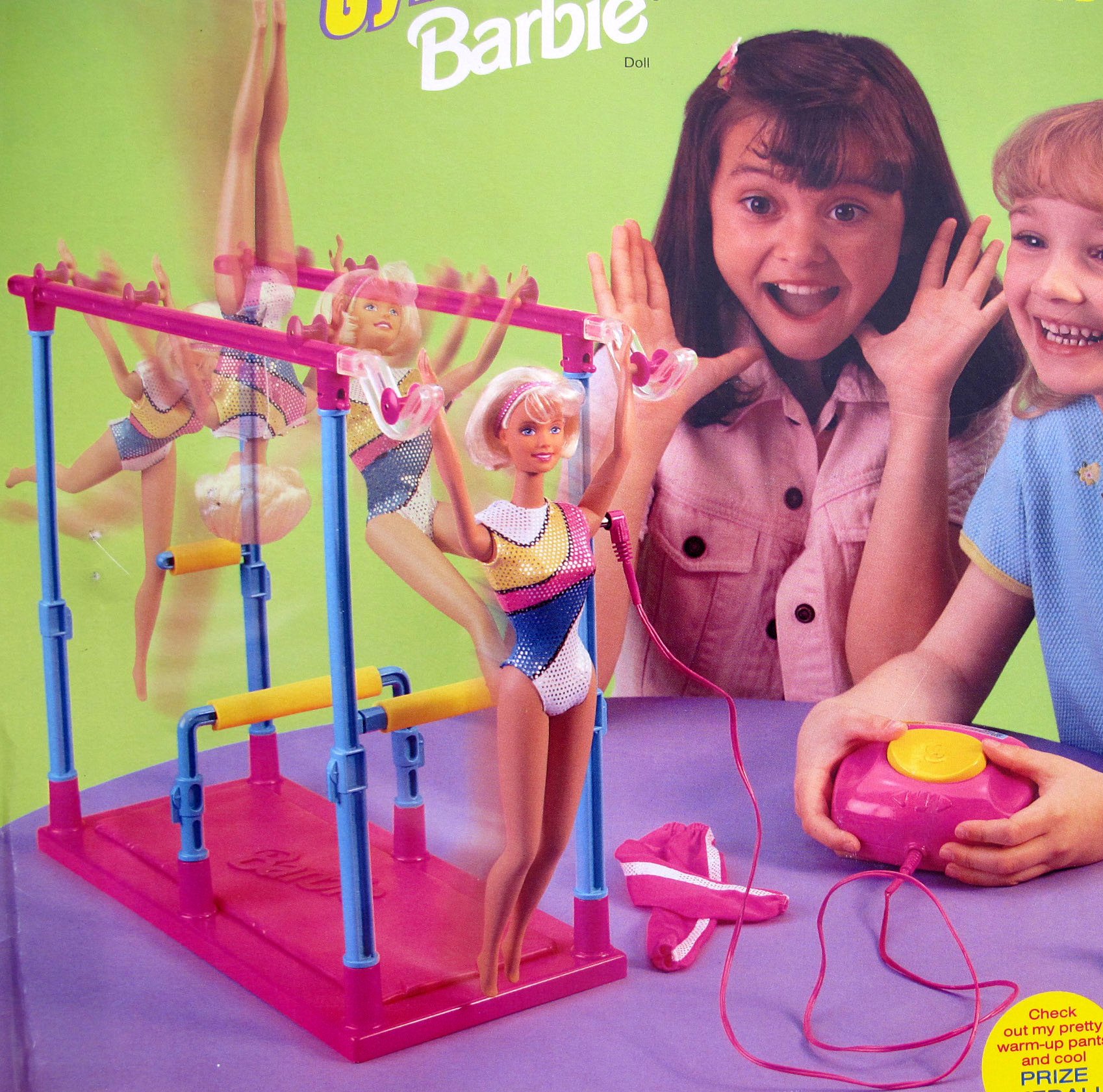 Barbie Super Gymnast Barbie Doll with Wired Remote Control w Amazing
