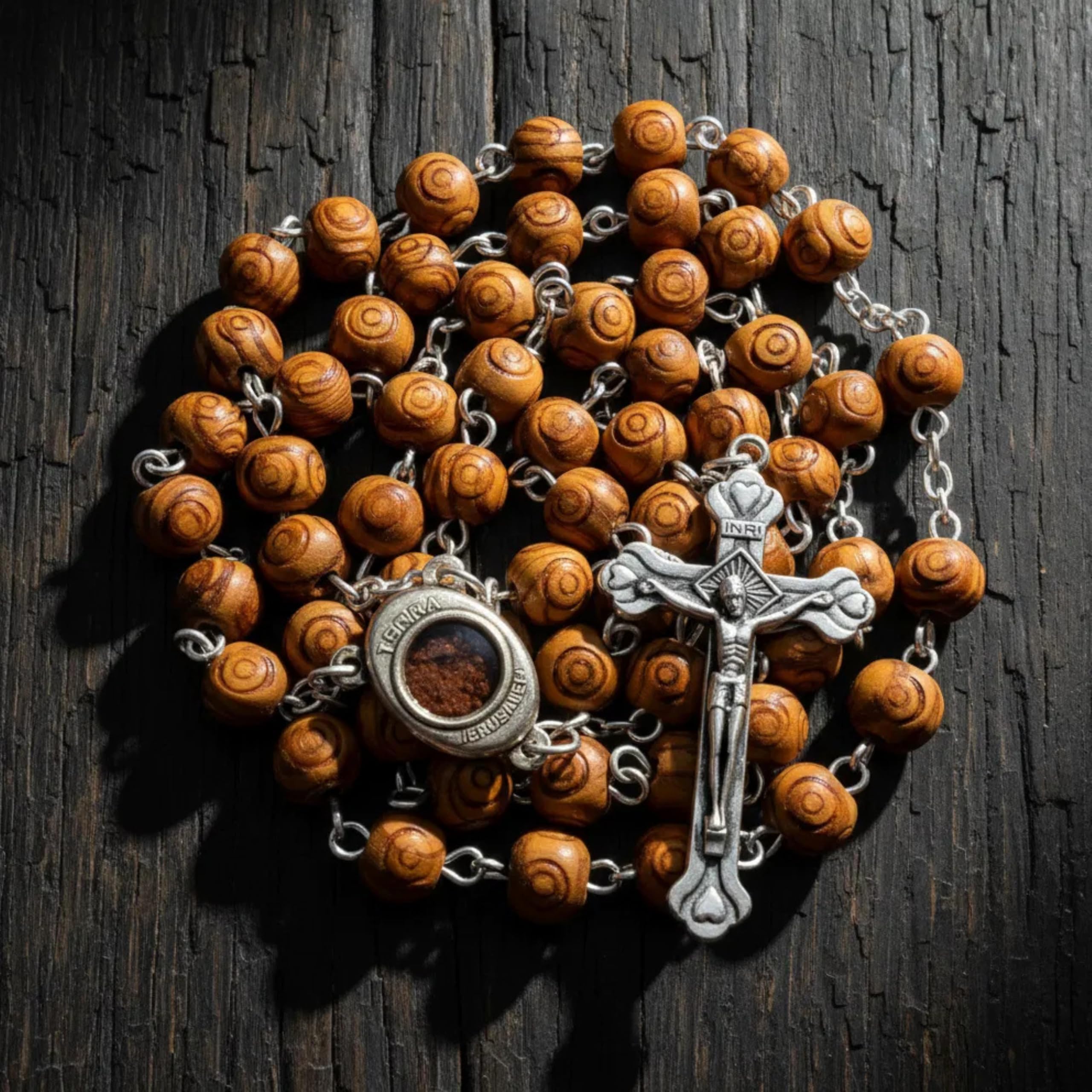 Chapelet En Verre De Murano Millefiori – 55,9 Cm, Perles Multicolores – Médaille Sainte Marie, Crucifix En Métal