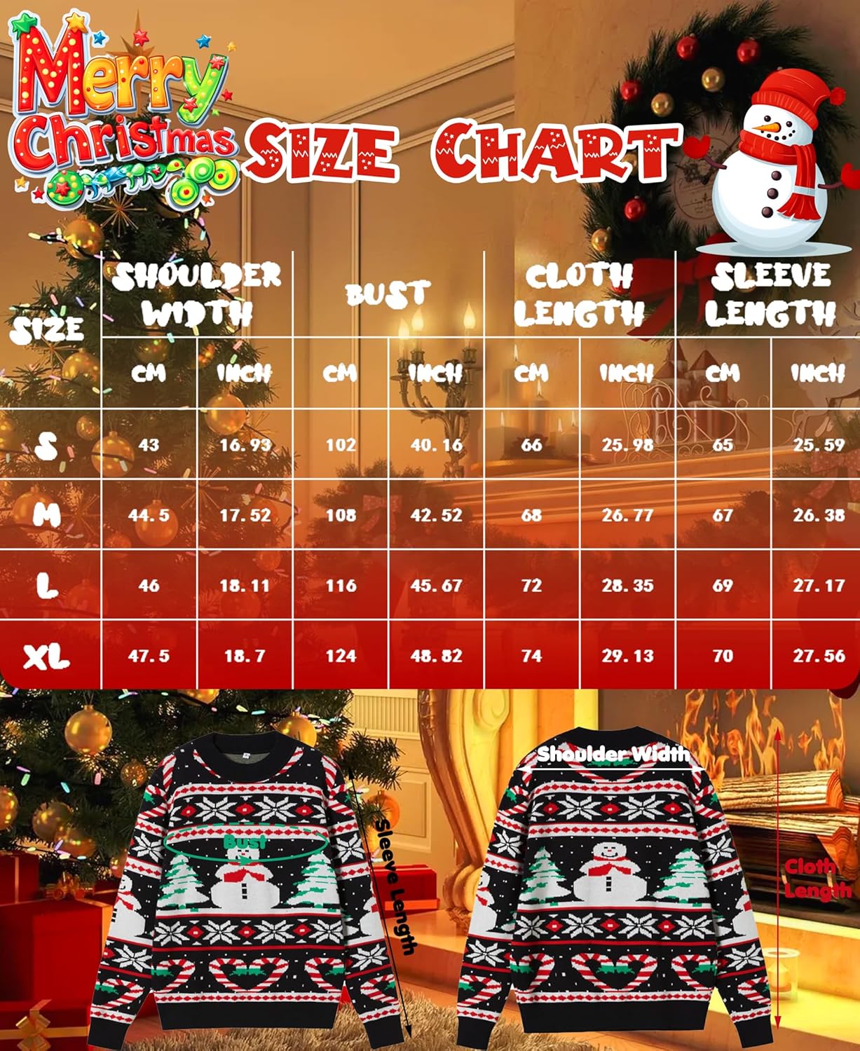 Unisex Ugly Christmas Sweaters Adult Long Sleeve Crewneck Sweaters Funny Top Pullover Xmas Party Family Gatherings - Image 6