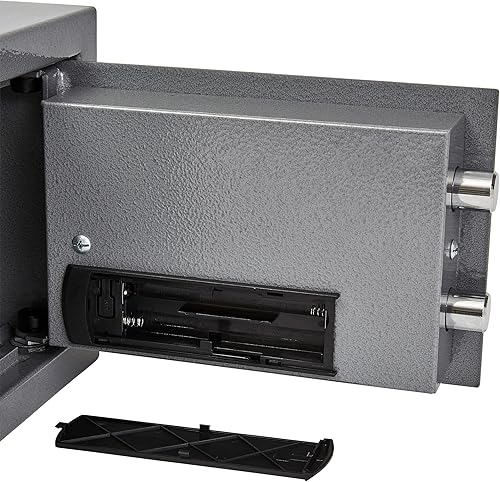 Miniatura 3 de Stalwart - Caja de seguridad digital  Caja de seguridad de acero con teclado, 2 llaves de anulación manual que protegen dinero, joyas, pasaportes