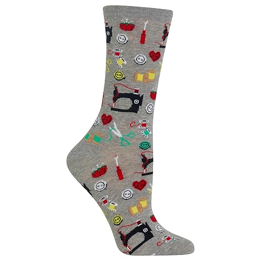 Hot Sox womens Conversation Starter Novelty Fashion Casual Sock, Sewing Supplies (Sweatshirt Grey Heather), 4 10 US