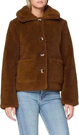 Choc Button Teddy Coat 