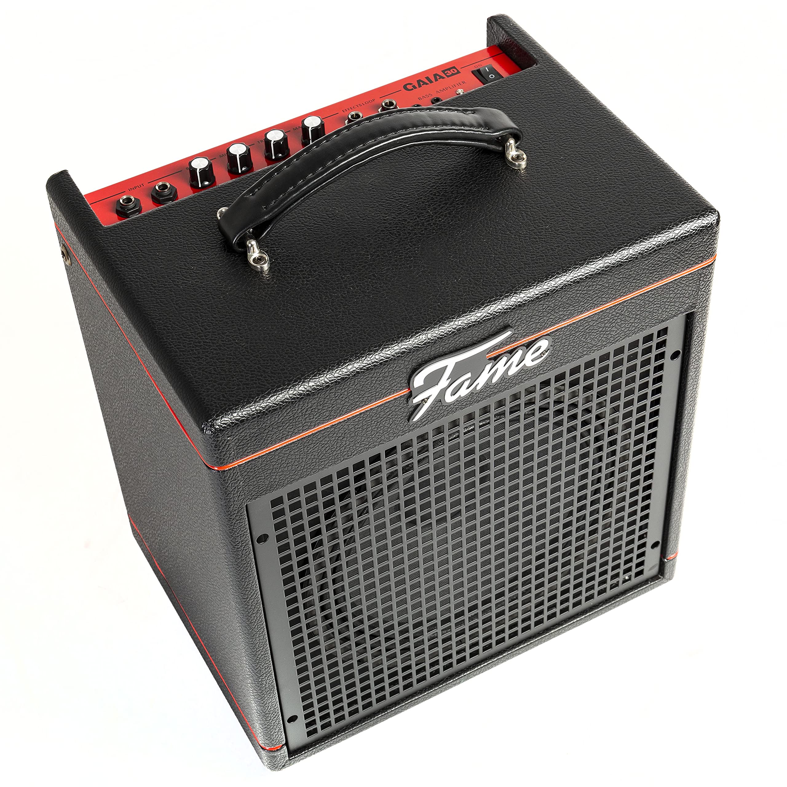 Fame Bassverstärker, Bass Combo mit 30 Watt und 10" Lautsprecher, Amp für Bass, Kopfhöreranschluss und 3-Band Klangregelung
