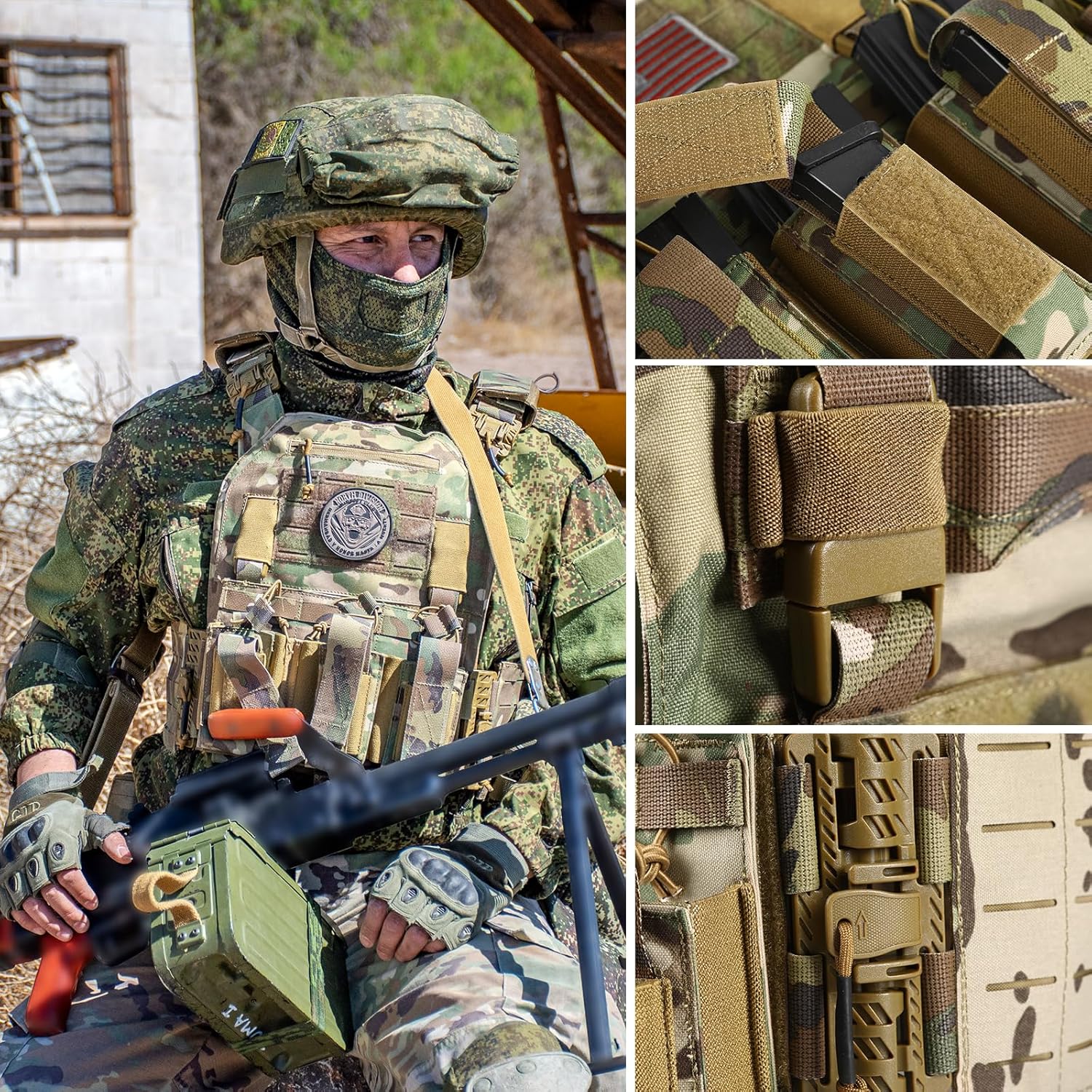 Tactical Vest, Quick Release Lightweight Airsoft Vest, Adjustable Weighted Vest for Outdoor Hunting Training