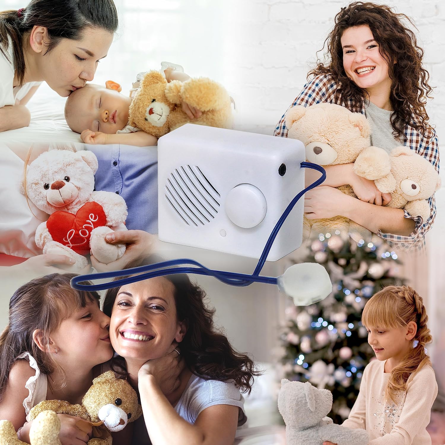 EZSound Box - 10 inch Extension Play Button for Stuffed Animals, Craft Projects, School Presentations, Hobbies, Personalized Items, Model Trains, etc - 200 seconds - Rerecordable thru Audio Port