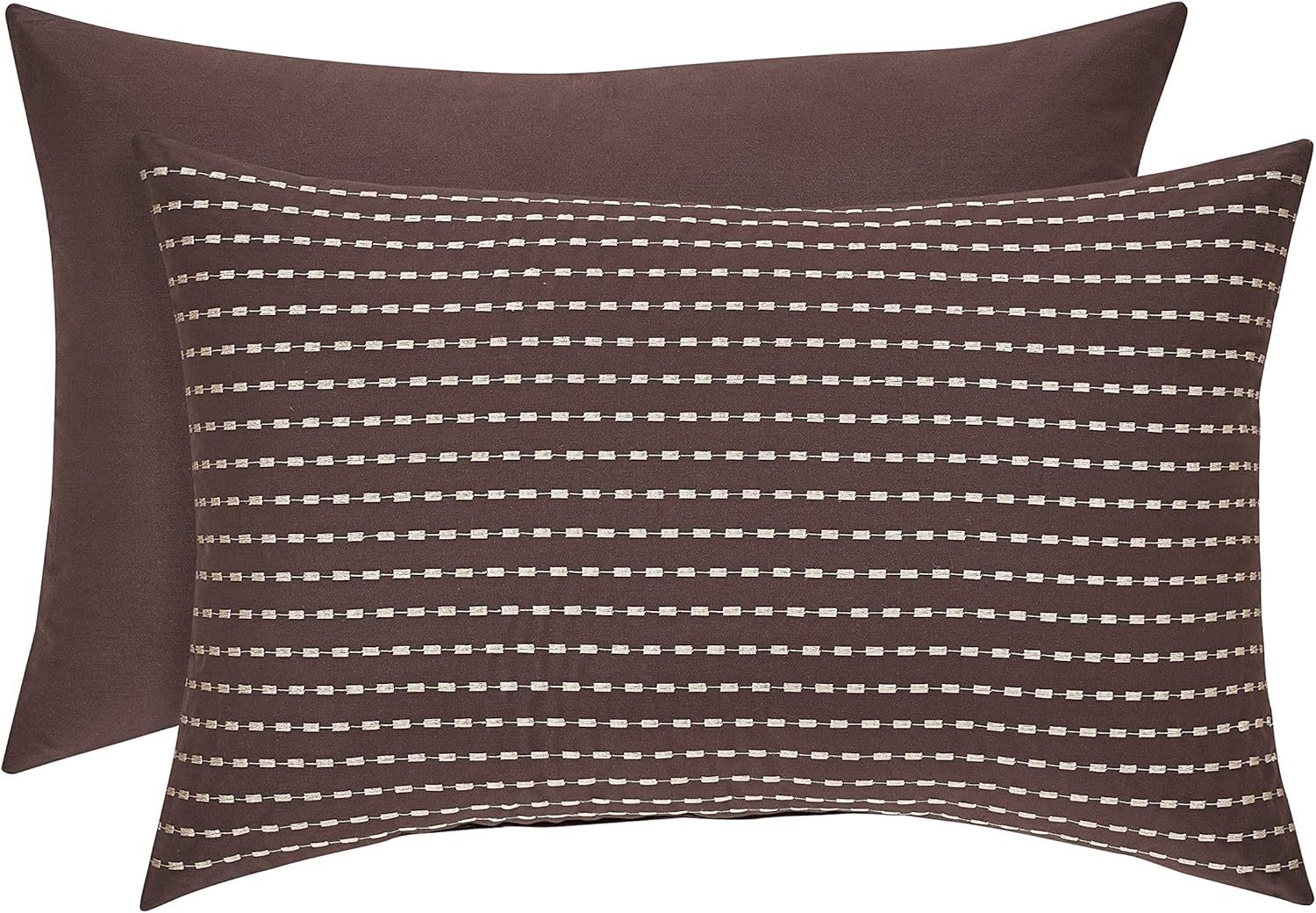 Five Queens Court Oakville Boudoir Decorative Throw Pillow, Chocolate, 20x13