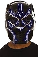 Vista 1 de Rubies Máscara de disfraz de batalla iluminada de Pantera Negra talla única