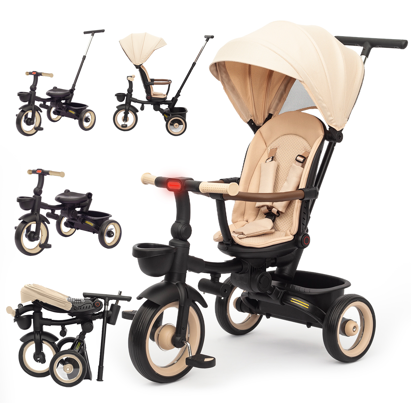 Amazon.co.jp: UBRAVOO 子供用三輪車 7in1 三輪車 折りたたみ