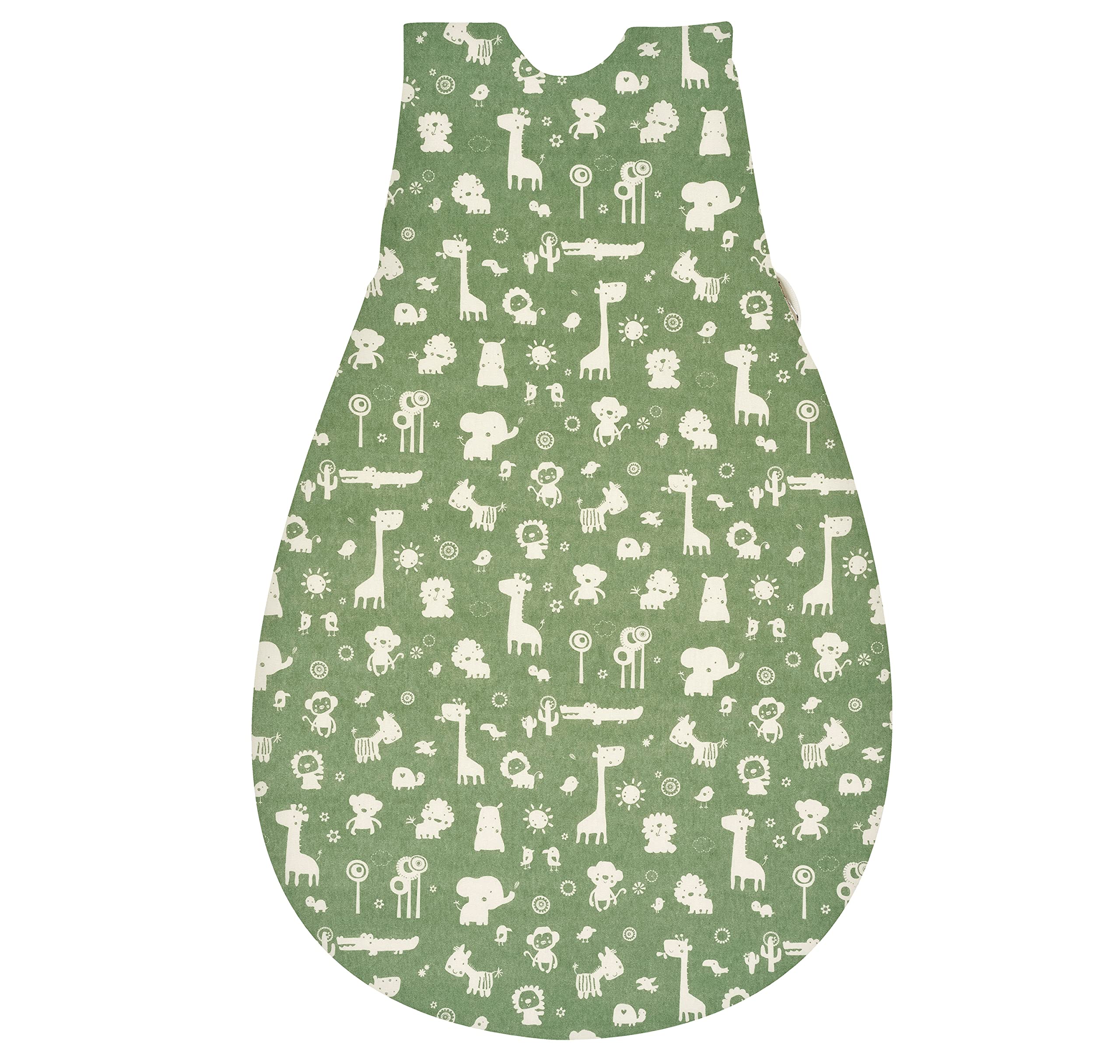 Alvi Baby-Mäxchen Schlafsack, 50/56 Cm, Granite Animals – Mitwachsend, Baumwolle, Mit Strampelfreiheit