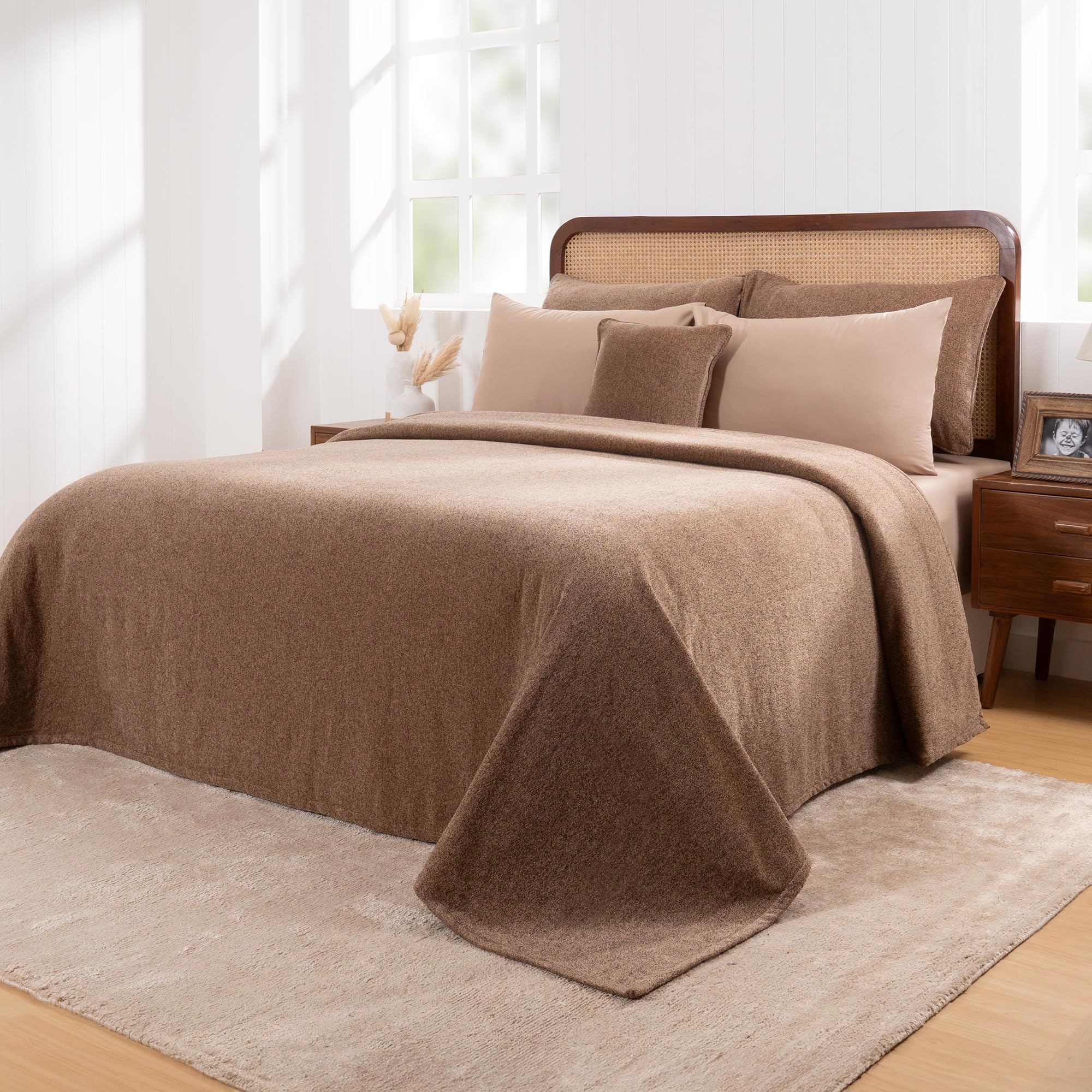 maspar Double Bed Cotton Solid 310 GSM Bed Cover – Can Be Used as a Blanket & Bed Throw-picture-33