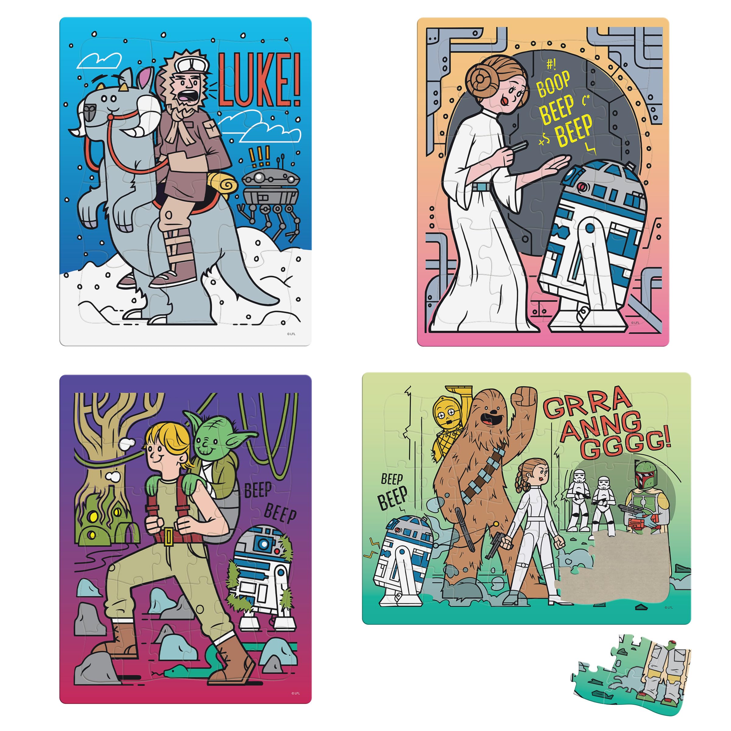 ヴァイス　STARWARS 表彰状　敢闘賞　セット Amazon.com: Star Wars Tray Puzzle 4 Pack – Buffalo Games - 12, 24