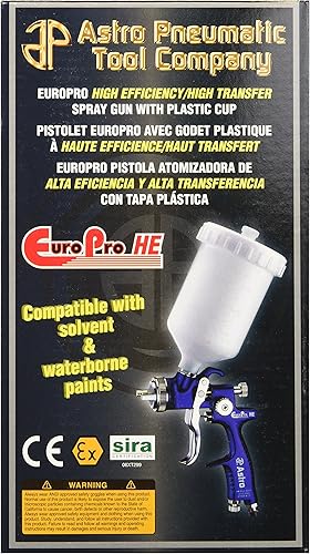 Miniatura 3 de Pistola rociadora EUROHE103 EuroPro de Astro de alta eficicaciaalta transferencia con boquilla de 13 mm y tapa de plástico
