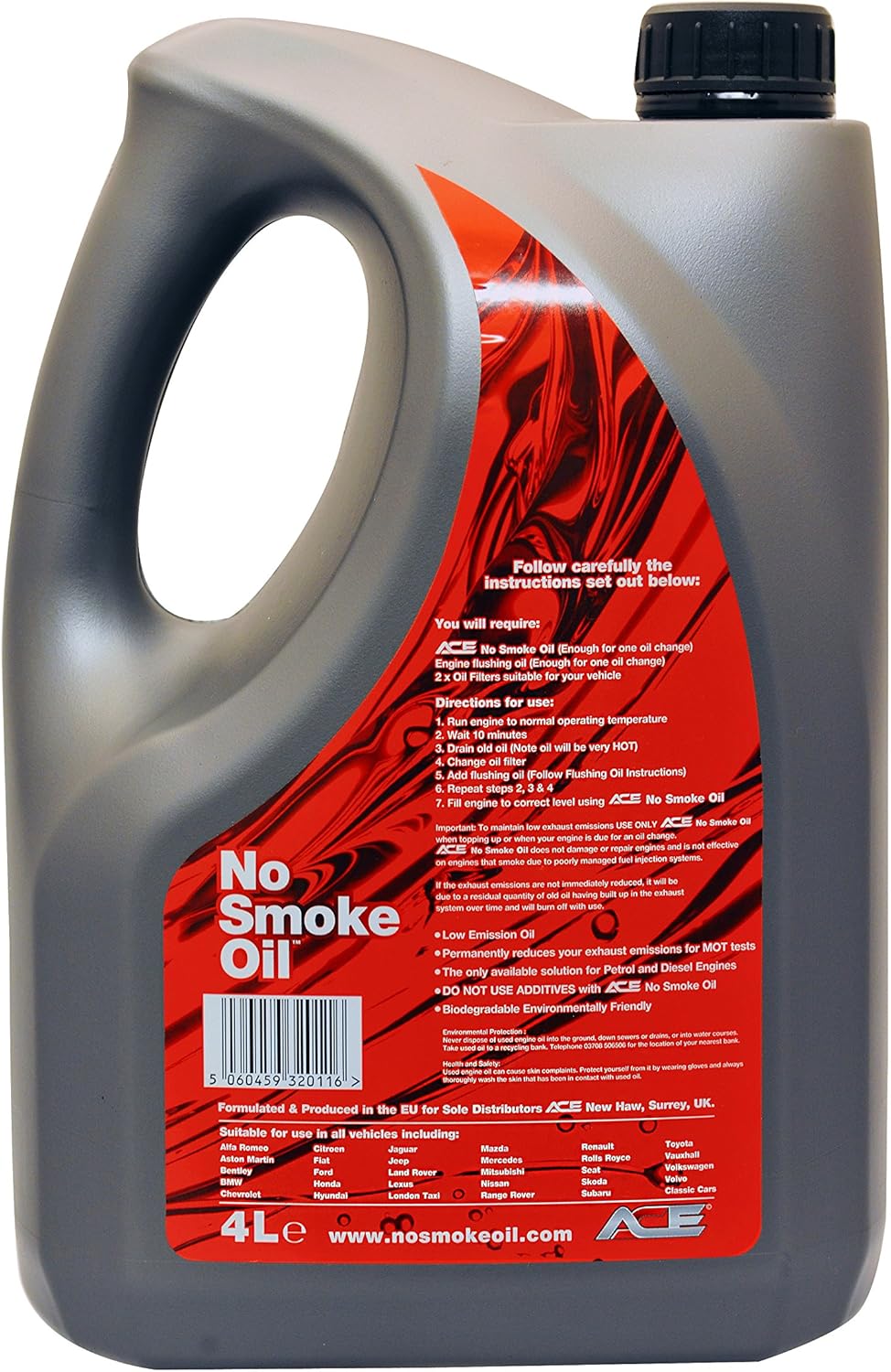 NO SMOKE OIL© SAE 05W-30 Zero Carbon With 500ml Ace Flush Oil